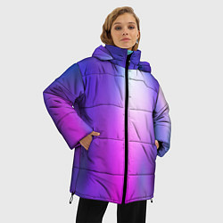 Куртка зимняя женская Blur Абстрактный размытый фон с градиентом, цвет: 3D-черный — фото 2