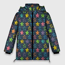 Куртка зимняя женская Море звезд, цвет: 3D-красный