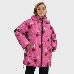 Куртка зимняя женская Хорнет, шёлк, игла Hollow Knight, цвет: 3D-светло-серый — фото 2