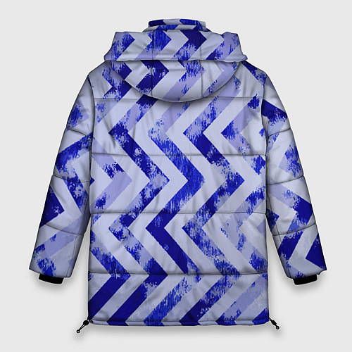 Женская зимняя куртка Динамичный летний узор Зигзаг / 3D-Светло-серый – фото 2