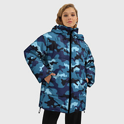 Куртка зимняя женская Камуфляж Тёмно-Синий Camouflage Dark-Blue, цвет: 3D-черный — фото 2