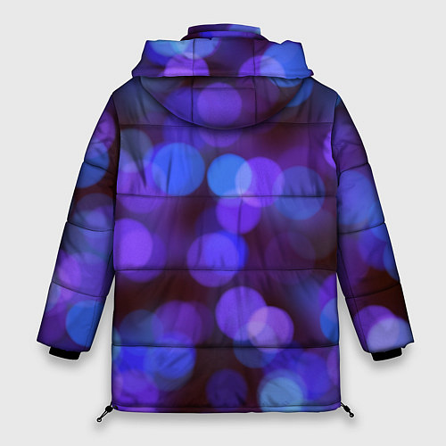 Женская зимняя куртка Фиолетовые блики боке / 3D-Светло-серый – фото 2