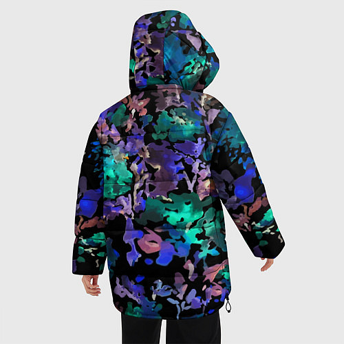 Женская зимняя куртка Floral pattern Summer night Fashion trend 2025 / 3D-Светло-серый – фото 4