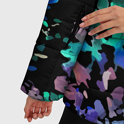 Куртка зимняя женская Floral pattern Summer night Fashion trend 2025, цвет: 3D-светло-серый — фото 2