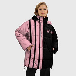 Куртка зимняя женская BLACKPINK HALF BLACK-PINK MINI LOGO, цвет: 3D-светло-серый — фото 2