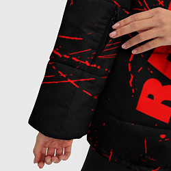 Куртка зимняя женская ROBLOX красный логотип, цвет: 3D-светло-серый — фото 2