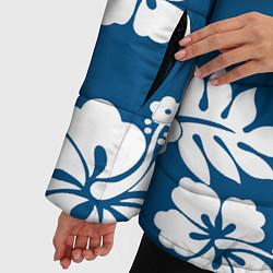 Куртка зимняя женская Цветочный паттерн Минимализм, цвет: 3D-светло-серый — фото 2