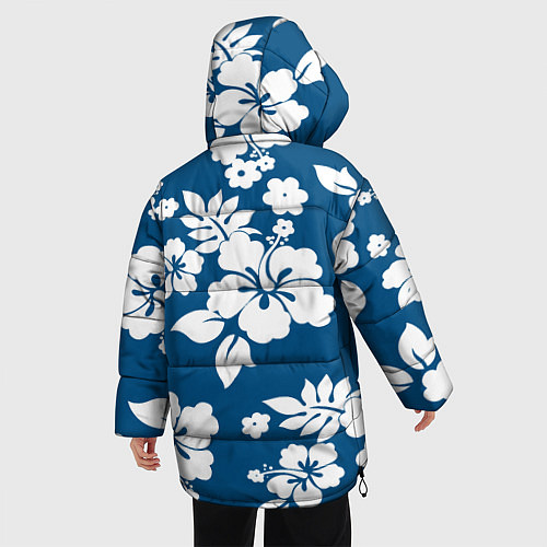 Женская зимняя куртка Цветочный паттерн Минимализм / 3D-Красный – фото 4