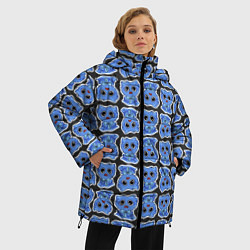Куртка зимняя женская POPPY PLAYTIME - милый Хагги Вагги паттерн, цвет: 3D-светло-серый — фото 2