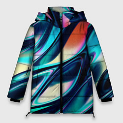 Куртка зимняя женская Abstract Wave, цвет: 3D-светло-серый
