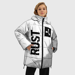 Куртка зимняя женская Rust Glitch на светлом фоне, цвет: 3D-черный — фото 2