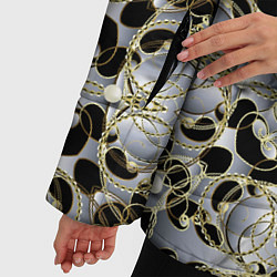 Куртка зимняя женская Black silver geometry, цвет: 3D-красный — фото 2