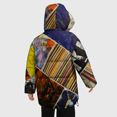 Женская зимняя куртка Нарезка Из Постеров / 3D-Светло-серый – фото 4