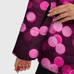 Куртка зимняя женская Розовые блестки, цвет: 3D-черный — фото 2