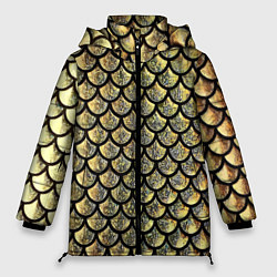 Куртка зимняя женская Чешуя золотая, цвет: 3D-светло-серый