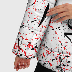 Куртка зимняя женская Ac milan logo, цвет: 3D-светло-серый — фото 2