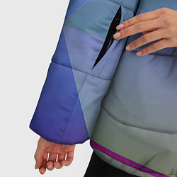 Куртка зимняя женская Крупные квадраты, цвет: 3D-светло-серый — фото 2