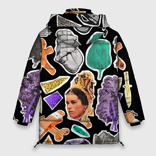 Женская зимняя куртка Underground pattern Fashion trend / 3D-Светло-серый – фото 2