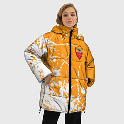 Куртка зимняя женская Roma маленькое лого краска, цвет: 3D-красный — фото 2