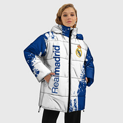 Куртка зимняя женская Реал Мадрид краска, цвет: 3D-светло-серый — фото 2