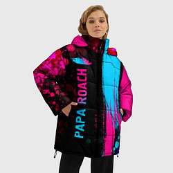 Куртка зимняя женская Papa Roach Neon Gradient, цвет: 3D-черный — фото 2