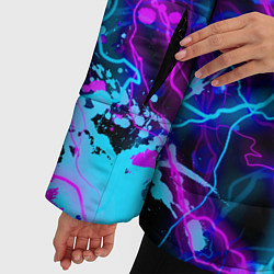 Куртка зимняя женская НЕОНОВЫЕ - КРАСКИ - МОЛНИИ, цвет: 3D-светло-серый — фото 2