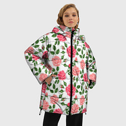Куртка зимняя женская SOFT PINK ROSES, цвет: 3D-красный — фото 2