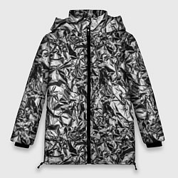 Женская зимняя куртка Мятая фольга 3D
