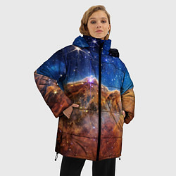 Куртка зимняя женская Туманность Киля фото НАСА, цвет: 3D-черный — фото 2