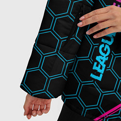 Куртка зимняя женская League of Legends Neon Gradient, цвет: 3D-черный — фото 2