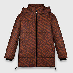 Куртка зимняя женская 1984 узор бордовый, цвет: 3D-светло-серый