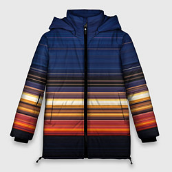 Куртка зимняя женская Градиент вечерний закат, цвет: 3D-красный