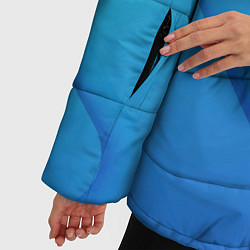 Куртка зимняя женская Голубой градиент, цвет: 3D-черный — фото 2