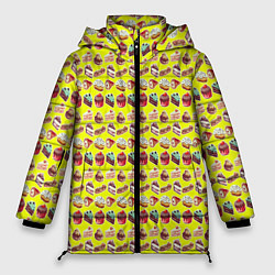 Куртка зимняя женская Для любителей эклеров, цвет: 3D-красный