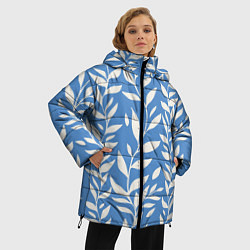 Куртка зимняя женская Цветы Голубого Луга, цвет: 3D-красный — фото 2