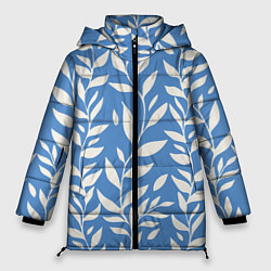Куртка зимняя женская Цветы Голубого Луга, цвет: 3D-красный