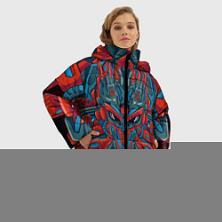 Куртка зимняя женская Робот-монстр, цвет: 3D-светло-серый — фото 2