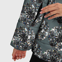 Куртка зимняя женская Бриллианты - текстура, цвет: 3D-черный — фото 2