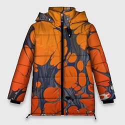 Куртка зимняя женская Лавовая паутина, цвет: 3D-красный