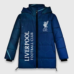 Куртка зимняя женская Liverpool Соты Абстракция, цвет: 3D-красный