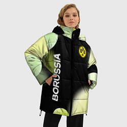Куртка зимняя женская Боруссия Абстракция, цвет: 3D-красный — фото 2