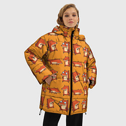 Куртка зимняя женская Лисички - такие лисички, цвет: 3D-светло-серый — фото 2
