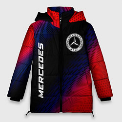 Куртка зимняя женская Mercedes красный карбон, цвет: 3D-черный