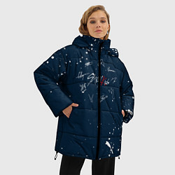 Куртка зимняя женская Stray Kids - брызги, цвет: 3D-светло-серый — фото 2