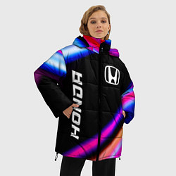 Куртка зимняя женская Honda speed lights, цвет: 3D-черный — фото 2