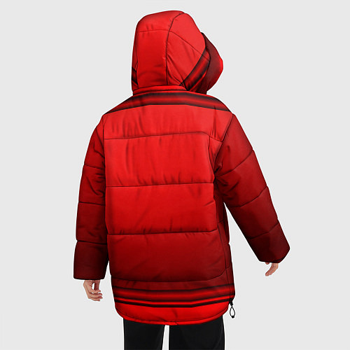 Женская зимняя куртка Хонда - спорт / 3D-Красный – фото 4