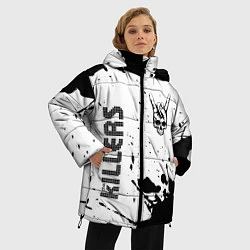 Куртка зимняя женская The Killers и рок символ на светлом фоне, цвет: 3D-черный — фото 2