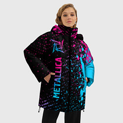 Куртка зимняя женская Metallica - neon gradient: по-вертикали, цвет: 3D-черный — фото 2