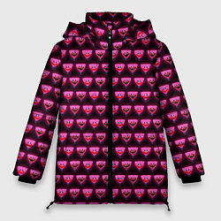 Куртка зимняя женская Poppy Playtime - Kissy Missy Pattern - Huggy Wuggy, цвет: 3D-черный
