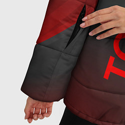 Куртка зимняя женская Тойота - Абстракция, цвет: 3D-красный — фото 2